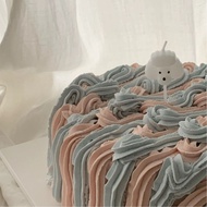 Cute Poodle Dog Candle | Korean Birthday Cake Topper Decor