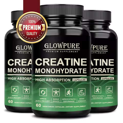 Creatine Monohydrate Capsules for Enhance Muscle Mass Strength & Performance Improvement Workout Rec