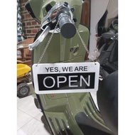 Signage open closed 3/