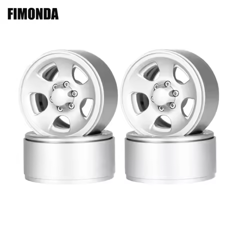 4Pcs Aluminum 5 Spokes Classic 1.9 Beadlock Wheels Rim for 1/10 RC Car Crawler Axial SCX10 TRX4 Bron