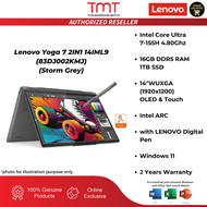 Lenovo Yoga 7 2-IN-1 14IML9 Laptop (83DJ002KMJ) | Intel Core Ultra 7-155H | 16GB RAM 1TB SSD | 14" WUXGA(1920x1200)OLED &amp; Touch | Intel Arc | MS Office H&amp;S 2021 | Win11 | 2Y Warranty