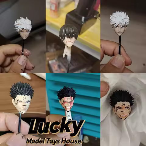 1/12 Fushiguro Toji Sukuna Gojo Anime Male Delicate Painted Head Sculpt Model Toys Customzation For 