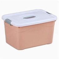 防潮箱 衣服箱 玩具箱 儲物盒 膠箱（25L【長35寬24高20cm】北歐粉）