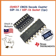 Original CD4017BE CD4017B  CD4017B CD4017 IC CMOS Decade Counter DIP-16 DIP16 Socket Soket
