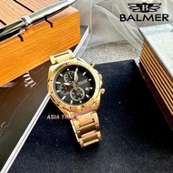 BALMER | 8181G GP-4 Chronograph Sapphire Men's Watch with Black Dial Gold Stainless Steel | Official Warranty