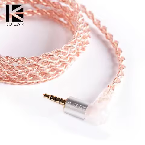 KBEAR 4 Core Copper Upgrade Earphone Cable 2PIN/QDC/MMCX/TFZ Earbuds Connector for KBEAR KB06 KZ ZSN