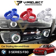 3 Series F30 F34 2013-2019 Car Styling Aircon Knobs Alloy Volume Control Button Ring V Project Car A