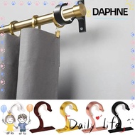 DAPHNE 1Pc Rod Installation Hook, Crossbar Fixing Clip Aluminum Alloy Curtain Rod Brackets,  Home Ceiling Wall-Mounted Thickening Drapery Hanging Rack For Kitchen Living Room