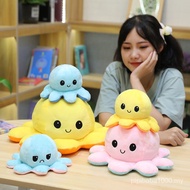 Double-sided Color Reversible Octopus doll Toy Kurita, Kurita Marah, Anak Patung Sotong Dua Sisi, Un