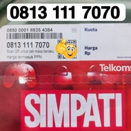 Kartu Perdana Nomor Cantik Telkomsel Nomer Cantik SIMPATI 11 Digit Super ( 0813 111 7070 )