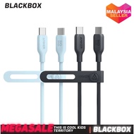 Anker 544 USB C to USB C Cable Fast Charging 100W 3ft 0.9m Meter Cable Cord Bio-based Durable Blue /