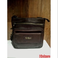 Kickers Leather Sling Bag
