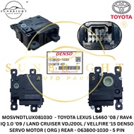 TOYOTA LEXUS LS460 '08 / RAV4 IQ 1.0 '09 / C / VELLFIRE '15 DENSO SERVO MOTOR ( ORG ) 063800-1030 / 