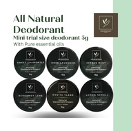 Truescent Krim Deodoran untuk Kulit Sensitif. Natural Deodorant Cream Kid Friendly (5g)