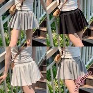 OFF SHOP New 2025 Short Skirt Stretch Smocked Waist Plain Color Loose End Women's Clothing' FY2871