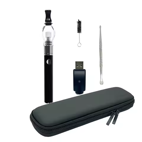 1pc Adjustable Voltage Wax Vaporizer Rosin Dispenser Thickened Glass Atomizing Pen - Empty Glass Car
