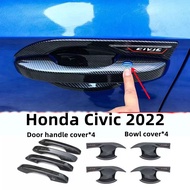 Honda 2022 Civic Car Door Handle Cover Side Door Handle Decoration Trim Protection