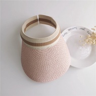 Summer Big Brim Parent-child Empty Top Straw Hat Sunshade Girls Boys Fashion Sun Hats For Kids Adult