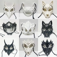 halloween accessories halloween mask Masker dewasa separuh muka manusia serigala 3D resin masker dua