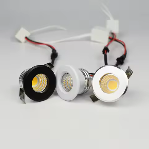 3W Mini COB LED Spotlights 110V 220V Black Silver White