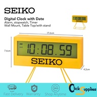 Seiko Digital Clock with alarm and Countdown Timer for Table Top Wall Mount Backlight With Date and Time SEIKO QHL083Y
