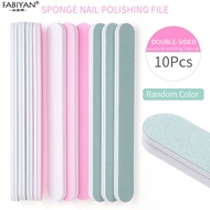 10pcs/lot Nail Files Pink Blue Sandpaper Nail Sanding Blocks Grinding Gel Nail Polishing Manicure Ca