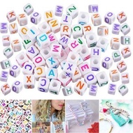 塑膠 6*6MM 四方英文字母 diy 手工飾品配件 串珠仔字母珠 珠仔 四方字母珠 英文字母珠 手工串珠材料