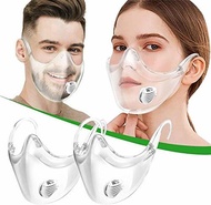 ▶$1 Shop Coupon◀  Clarity Face_Shield Face_Masks, 2PCS Clarity Face_Masks Reusable Clear Face_Mask T
