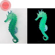 CheeseArrow Silicone Artificial Luminous Glowing Effect Sea Horse Fish  Simulation Jellyfish Hippocampus Ornament Decoration Landscape sg