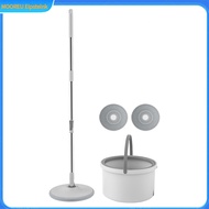 Retractable Handle Mop Stainless Steel Mop 360 Degree Rotating Microfiber Mop Set for Easy Corner Cl