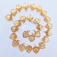 [VJ] Pendant "Alphabet in Love" {Letter A-Z} W:1.3cm/1.5cm 999.9 Gold Plated*Persist916(Loket Huruf 