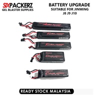 【Ready Stock】Battery Upgrade 11.1v BosLi-Po 1200mah 1500mah J8 J9 J10 Universal Jin Ming Gel Ball Blaster Toys Modified