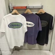 GRAMIC'A Fashion Versatile Classic Letter Printed Cotton Breathable Round Neck Short Sleeve T-shirt