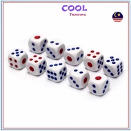 5pcs / 10pcs  12mm 14mm 16mm Dice Points Dice 6 Sided Bars Club KTV Polyhedral Spot Dice Game Dice B