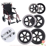 PEONIES Shoppin Cart Wheels, Rubber Replacement Solid Tire Wheel, Anti Slip 6/7/8Inch Wheelchair Caster