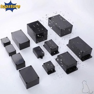 TOPSTORED DIY Housing Instrument Electronic Project Box, Waterproof Black Electric Supplies,  Three 