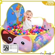 TENDA ONE-M7 1.2m Ball Pool Toy Children's Ball Bath Basket Tent + Basketball Hoop Birthday Gift
