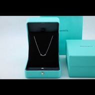 Tiffany 白金mini滿鑽小u項鍊