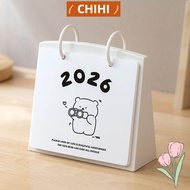 CHIHI 2026 Calendar, Cute Bear Cartoon Desktop Calendar