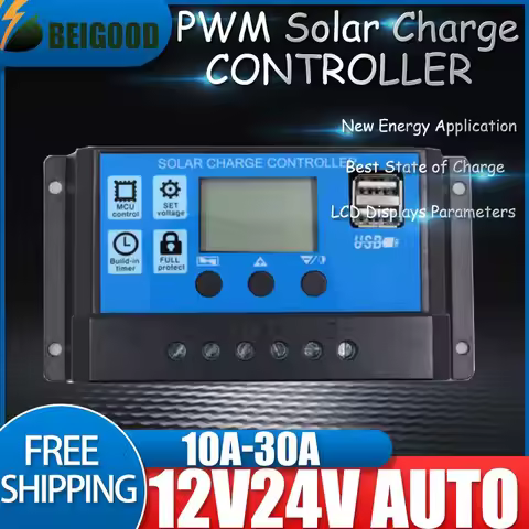 30A Home Improvement PWM Wind Solar Hybrid Charge Controller 12V 24V With USB Solar Regulator with B