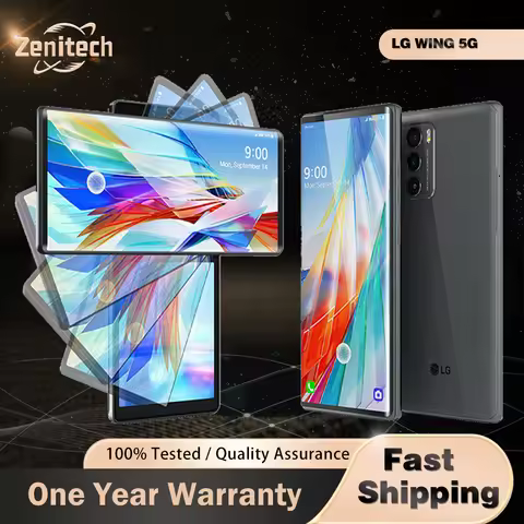 Original LG WING Mobile phone F100N US Version 4G LTE Cell Phone 6.8'' 8GB RAM 128GB/256GB ROM Andro