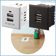 WU USB Power Socket Embedded USB Desktop Socket Charging Power Socket Module