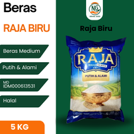 BERAS RAJA BIRU 5 KG BERAS MEDIUM PUTIH PULEN HARGA TERJANGKAU