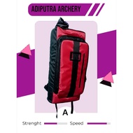 MERAH High Quality Large Arrow Bow Backpack In Plain Red