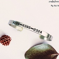 กำไลข้อมือ เลขมงคล เลขเรียกเงิน 4289 6395 2324 ศาสตร์แห่งพลังตัวเลข สแตนเลส สายปรับงอได้