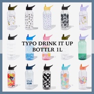 TYPO Bottle Original / Drink It Up Bottle 1 Litre / With Straw Sip-Top / For Student &amp; Officer