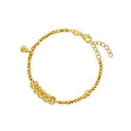 Essence「永」 999黃金碎銀子五帝錢手鍊(18厘米) 96194B 計價黃金約 0.18 兩