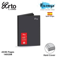 Campap Arto Hard Cover Black Paper Sketch Book A5 140GSM/80 Pages