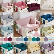 Multi-Color Elastic Stretch Sofa Cover 1/2/3/4 Seater Plain Style L Shape Universal Anti-Skid Couch Slipcover Coushion Cover
