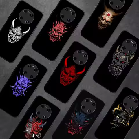 Japanese Oni Hannya Demon Mask Mousepad For Huawei Y9 6 7 5 Prime Enjoy 7s 7 8 Plus 7a 9e 9plus 8E L